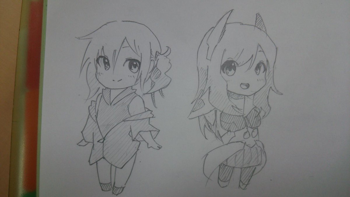 (ところで私とニュマ子ちゃん描いたよ) 