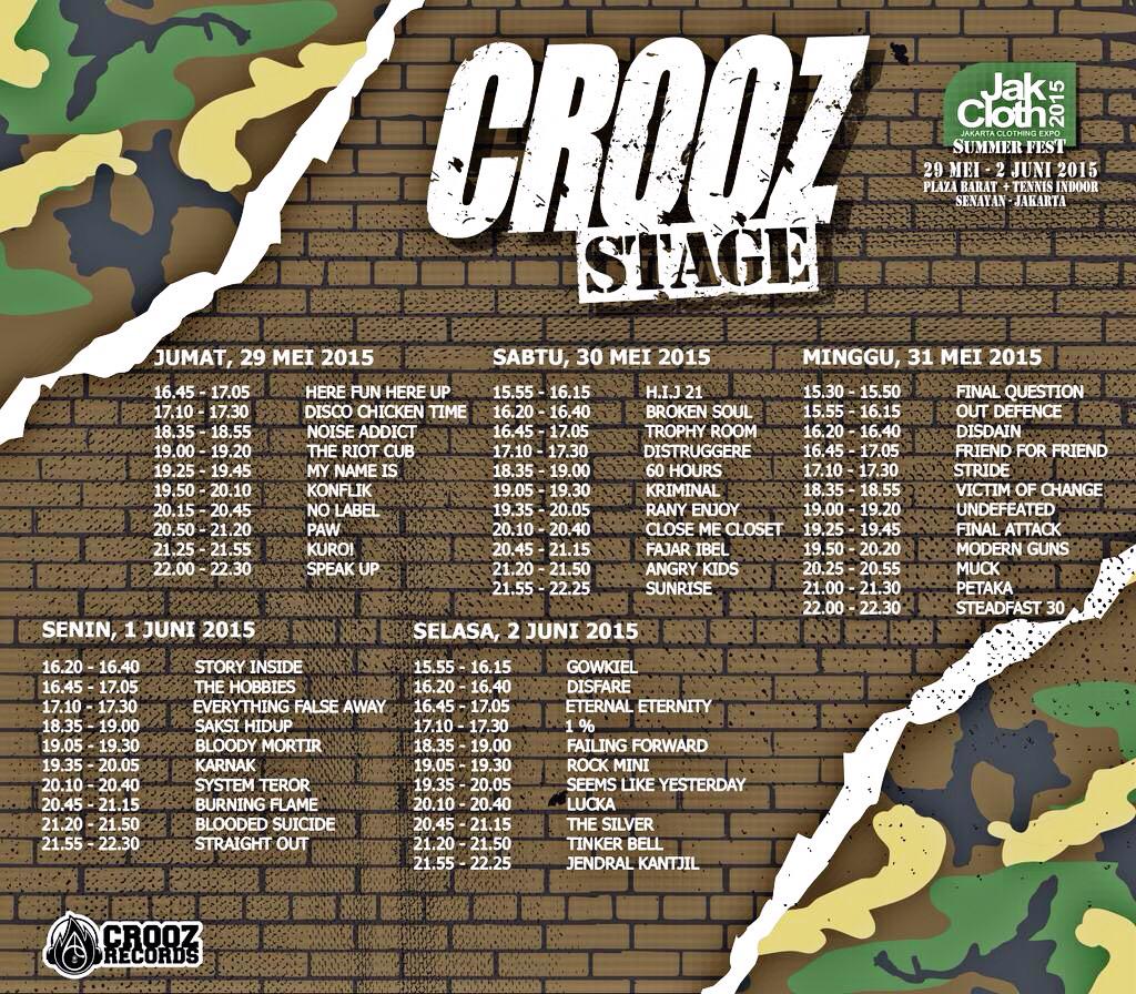 BreakMyFall_ID's tweet image. Kita main di Jakcloth tepatnya di Crooz stage nanti sore jam 15.55.
Be there fellaaaaas!!!!!!