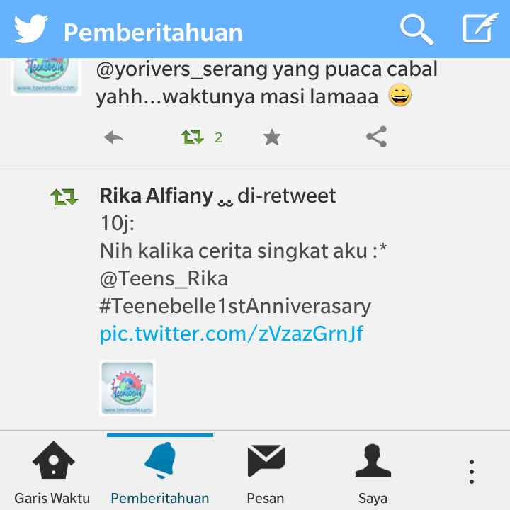 Itu hp apa?“@yorivers_serang: Retweeted by @.Teens_Rika Thanks lead:) ”