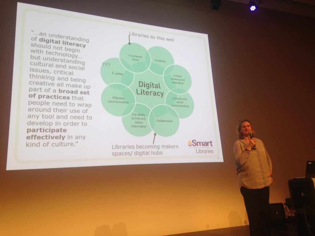 helenhitnet's tweet photo. Libraries becoming digital hubs. Make them smart, safe and responsible #digitalliteracy2015 http://t.co/DFgsABTKQC