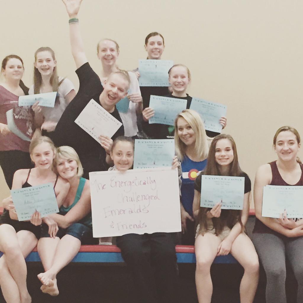 ffwatts77's tweet photo. The self-proclaimed "energetically challenged emeralds"Thanks for a fun year guys! 😘#AcroClass #ColoradoSchoolOfDance http://t.co/4OHY2Wa8jU