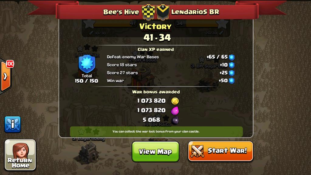 BeesHiveClan's tweet photo. Bee's Hive took the victory over LendarioS BR!  Congratulations guys, great teamwork. http://t.co/jB7Nakd0Ib
