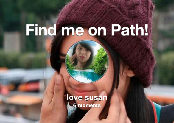 lovesusi88's tweet photo. Find me on #Path now! Go to: http://t.co/Fxh6rJnyF9! #thepersonalnetwork http://t.co/GH75UaYjPy