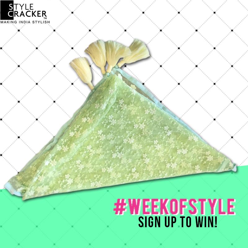 The giveaway for Day 2's #WeekOfStyle contest is a scarf by Pre-Ri! Sign up:StyleCracker.com it could be yours!