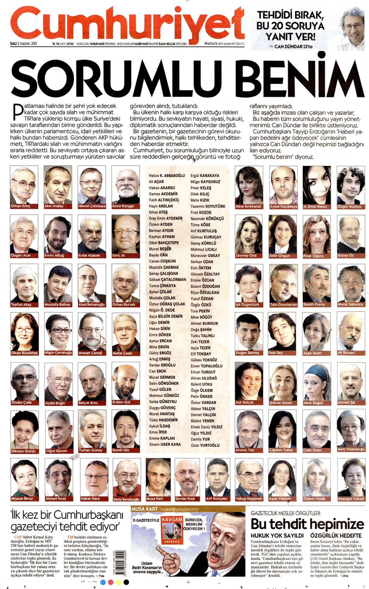 candundaradasi's tweet photo. Hayatım boyunca hayalini kurduğum mesleki dayanışma örneği bu...
Teşekkürler @cumhuriyetgzt!
Birlikte yenilmeyiz! http://t.co/uUtwmKBCsS