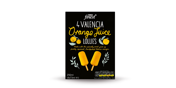 Tesco's tweet image. Do something wild today. Have your OJ in lolly form.
