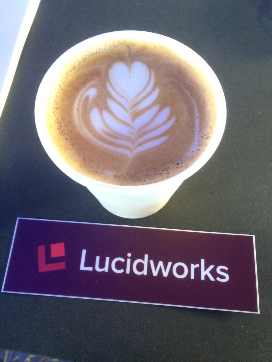 Good morning #bbuzz! Stop by the espresso bar @ the Lucidworks booth for an extra boost anytime today. Enjoy Day 2!