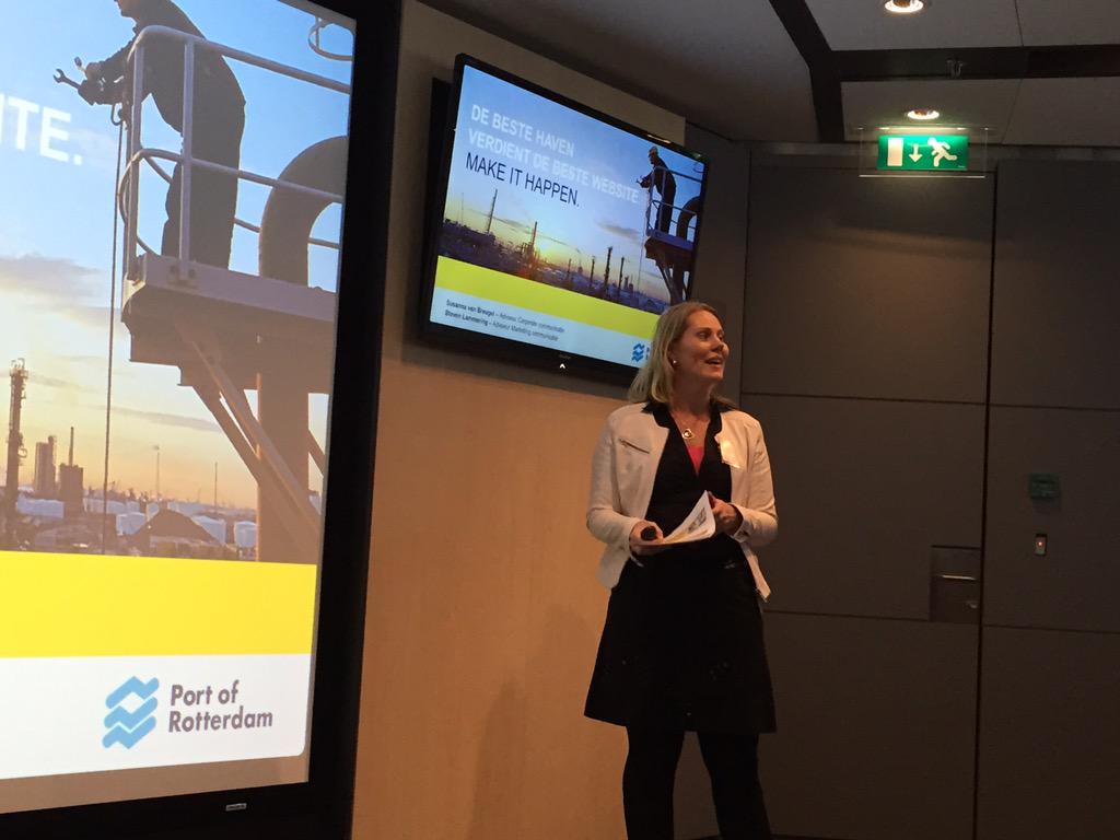 Anouska_'s tweet image. Collega @Susanna34 geeft sneak preview van de nieuwe website @HavenRotterdam op #PRactive #bijeenkomst #communicatie