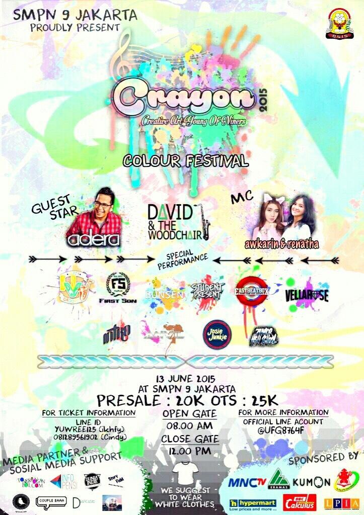 #infopensi SMPN 9 Jakarta Presents CRAYON 2015