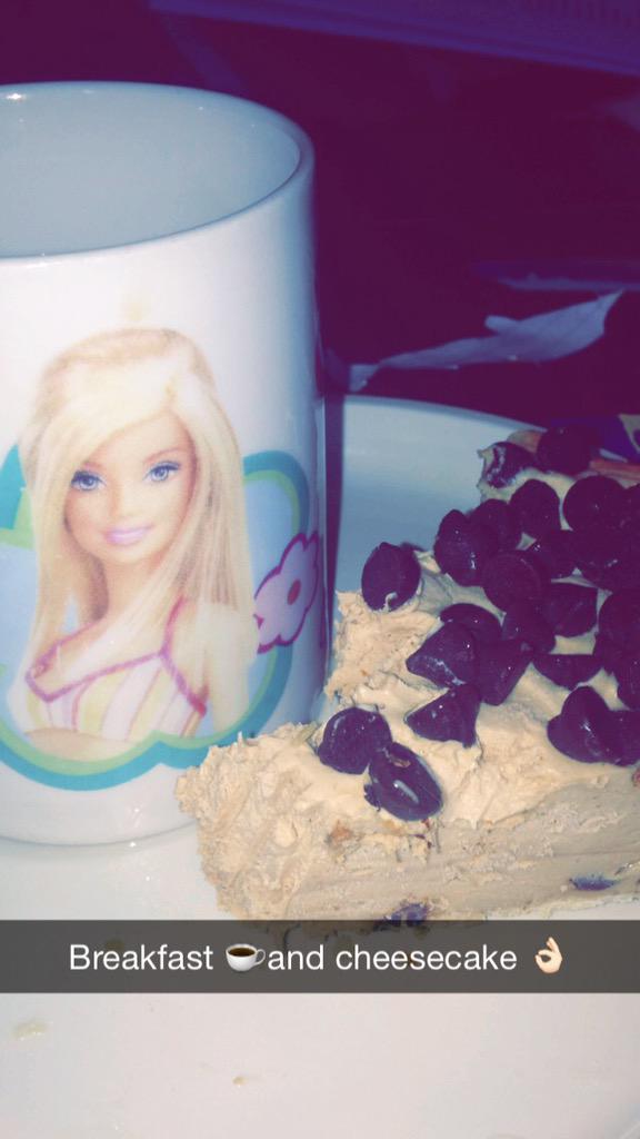 valkyrie73's tweet photo. #breakfast #breakfastfood #coffee and #cheesecake #barbie #peanutbuttercup #chocolate #homemade http://t.co/71sUQw9bIV