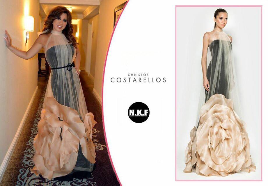 #Throw 🔙 The stunning diva @najwakaram wore this @costarellos dress at her concert in Detroit 2014 #USATour2014