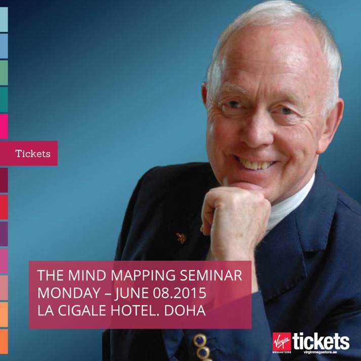 VirginMENA's tweet photo. Expand your mind with ‘The Mind Mapping Seminar’ by @Tony_Buzan @LaCigaleDoha
http://t.co/yx37yyNsKA

#virgintickets http://t.co/O2ZoCvJ7oK