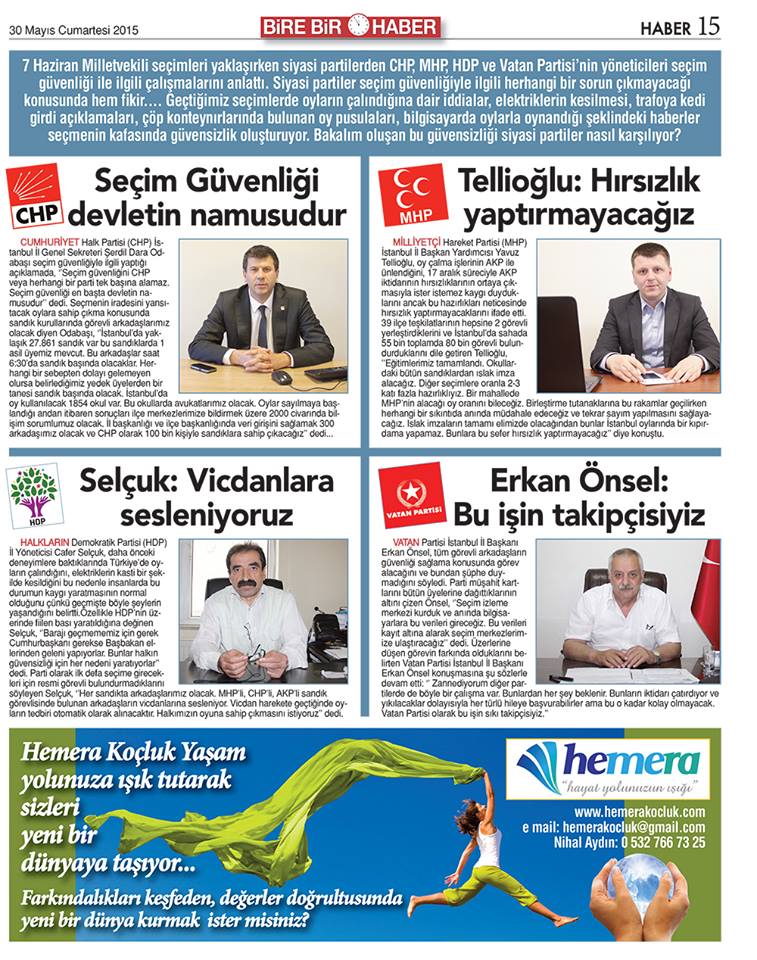 Gazetemiz Birebir Haber'in 3. çıktı. Hemera Koçluk'ta bizimleydi, kendilerine başarılar diliyoruz