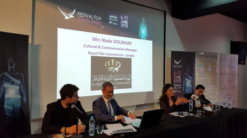 FilmJordan's tweet photo. Today's press conference launching the 21st edition of #FAFFJO Franco-Arab Film Festival @Institut Français #Amman http://t.co/1poJOtyCuD