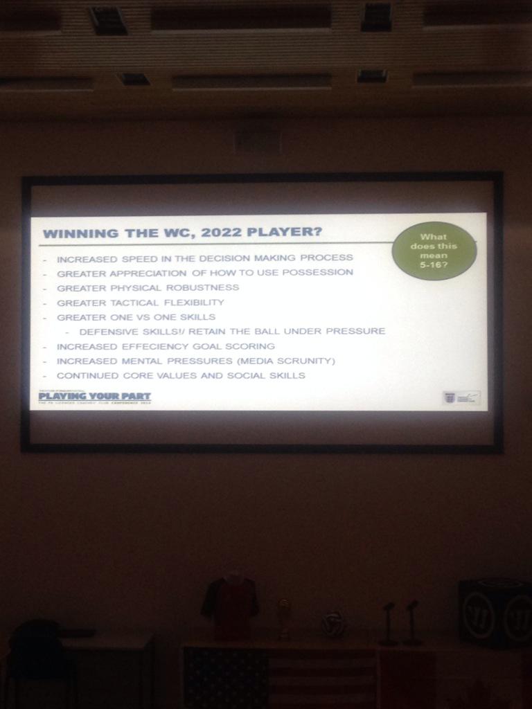 LLSonline's tweet photo. Thoughts on the balance between game and training time, small sided games and 11v11 #football #LLSconference #LLSQ&A http://t.co/h3gij3wb8j
