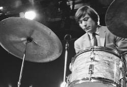 Happy Birthday to Charlie Watts (shot by Terry O\Neill, during rehearsals for a TV pop music show, 11 November 1964) 