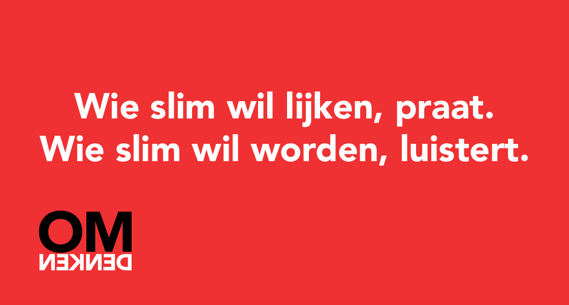 Maar als er niemand praat, valt er ook niets te luisteren.