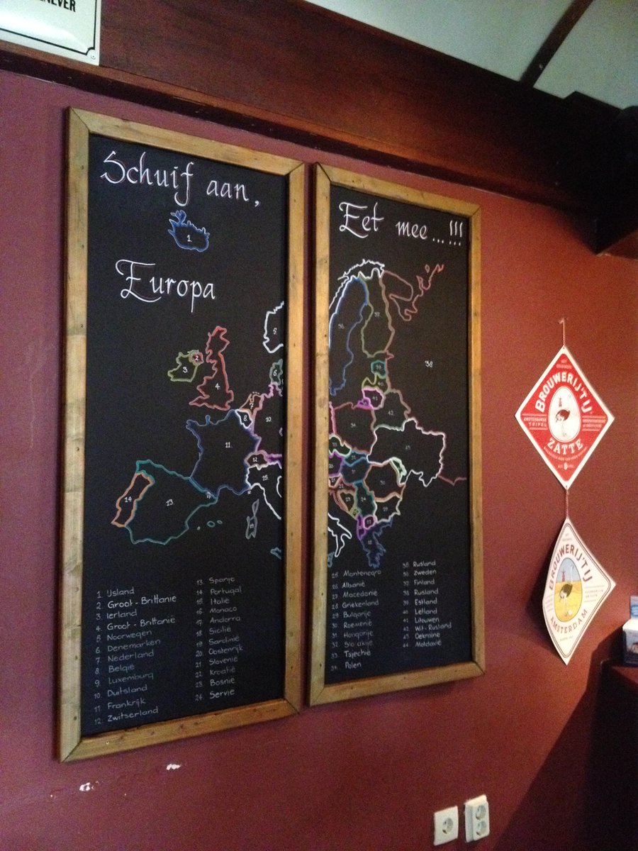 Denk ook eens aan decoratieve #krijtbord toepassingen!!! Oneindige mogelijkheden! miekegrievink.nl #horeca