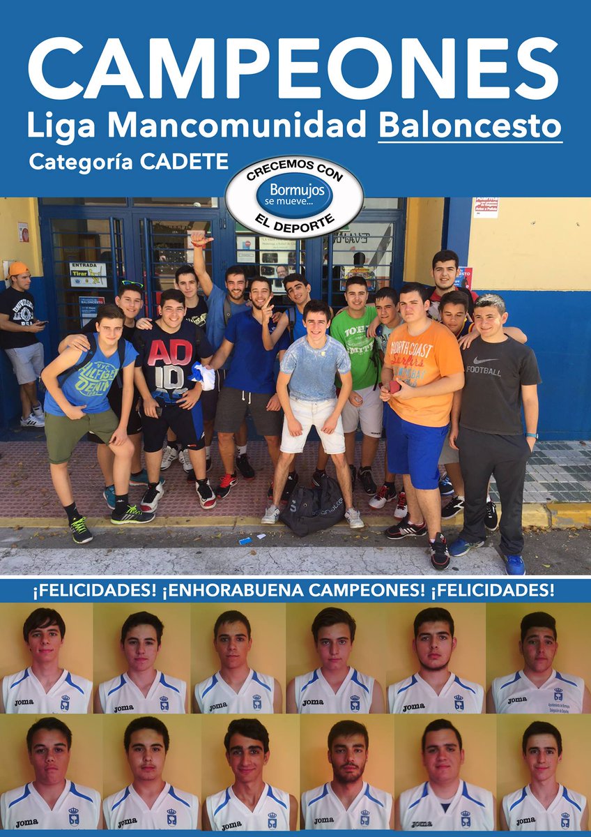 Felicidades también a nuestro equipo Cadete de la EDM Baloncesto,
★Campeones en la Liga de Mancomunidad★