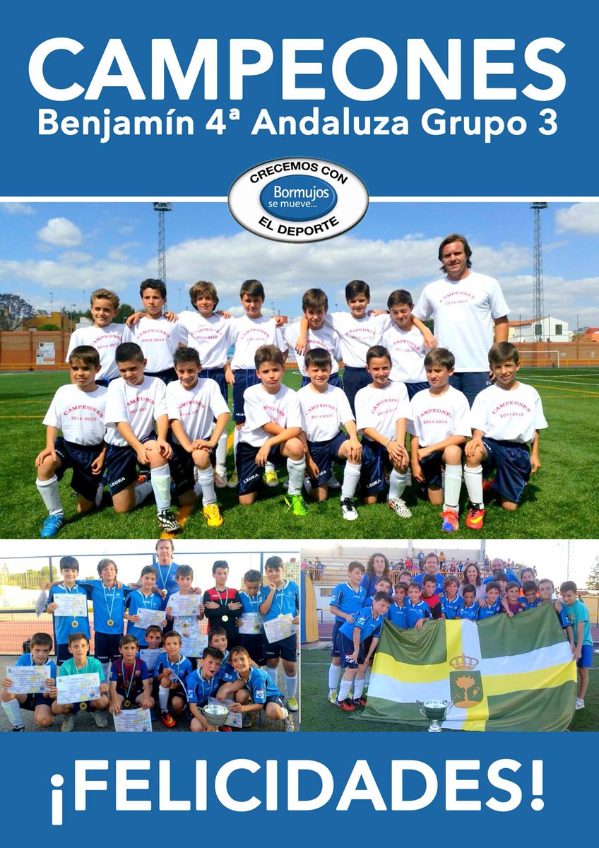 Enhorabuena a nuestros niños del equipo Benjamín Federado de Fútbol 7
★ Campeones de 4º Andaluza Grupo 3 ★