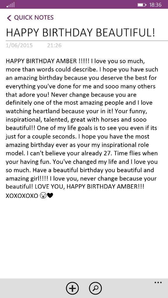  HAPPY BIRTHDAY AMBER!!! I love you!! xox 