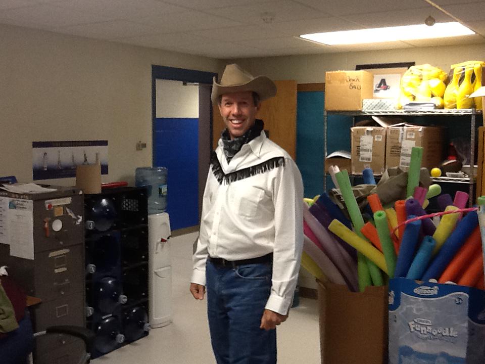 0166GregIrvine's tweet photo. Mr. Powers is ready for the Mindess "Hoedown" later this morning!

#clockdogs dancing today! http://t.co/VXPb6FqVWq