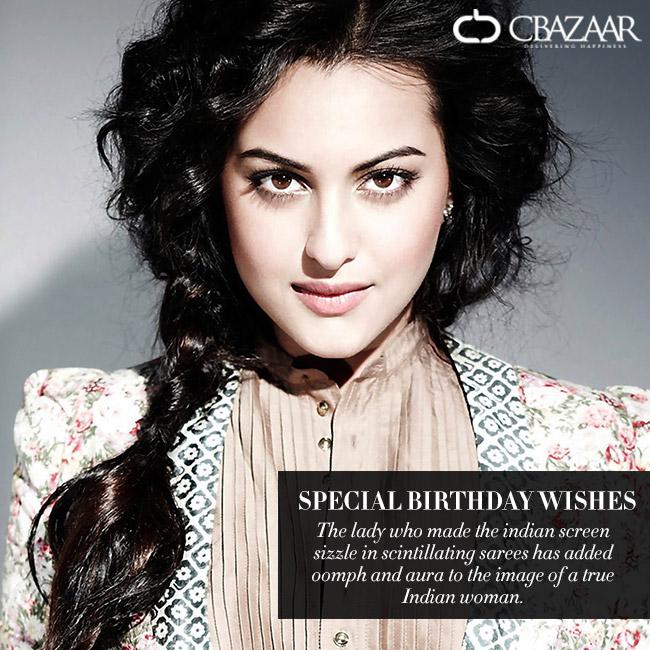 Cbazaar wishes Sinha a very happy birthday. Wishing her many more years of style n success 