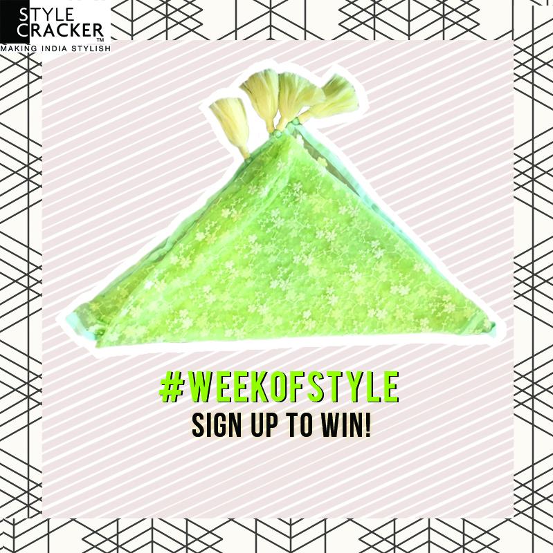 #WeekOfStyle contest is on, ladies! Hurry &amp; sign up: StyleCracker.com to win this charming scarf by Pre-Ri!