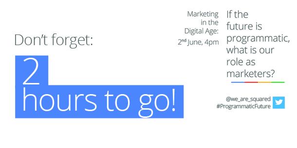 we_are_squared's tweet image. We are prepping to go live in 2hrs! Join us on bit.ly/programmaticSq - get involved with your Qs #programmaticfuture