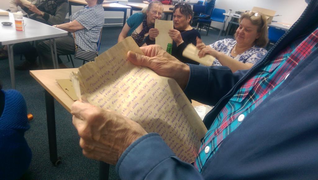 NorthMerthyr's tweet photo. Reading messages in bottles all the way from @repcromarty in Scotland! @ahrcconnect connecting communities in action! http://t.co/f2BSLCwqea