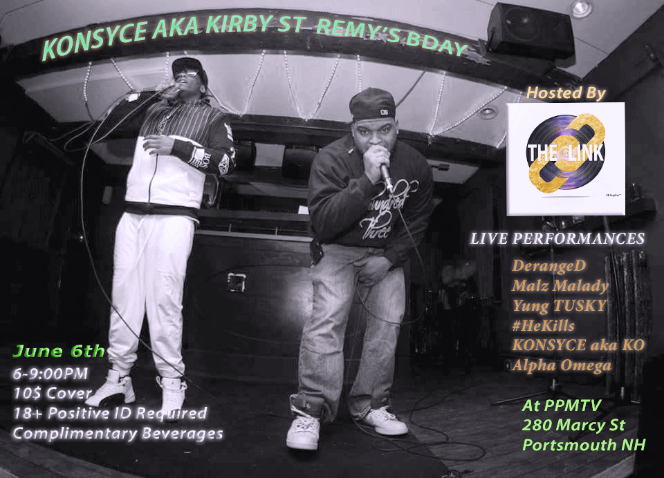 TheLink_603's tweet photo. This Saturday #THELINK is throwing a party for one of our own, the homie @KonsyceakaKo birthday! Live at @ppmtv 6-9 http://t.co/7wjbdeEmvl