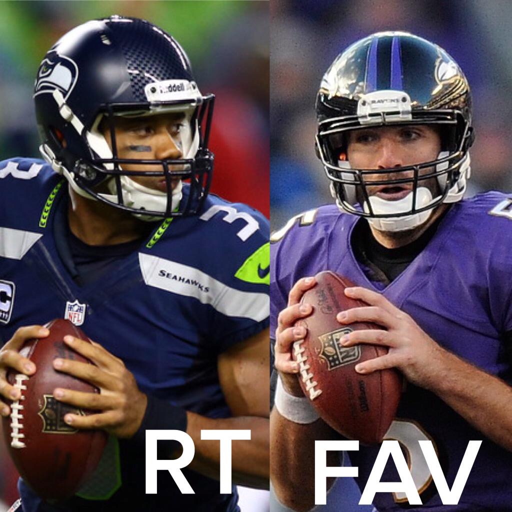 uSTADIUM's tweet image. Who'd you rather have?

RT - Wilson
FAV - Flacco