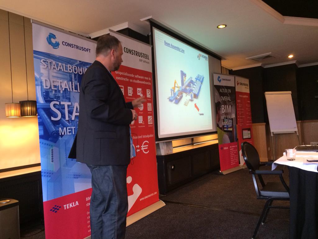 kflierman's tweet image. ... en Mart de Klerk eindigt met automatische aansturing assembleer- en #lasrobot op basis van #Tekla model. #GAAF!