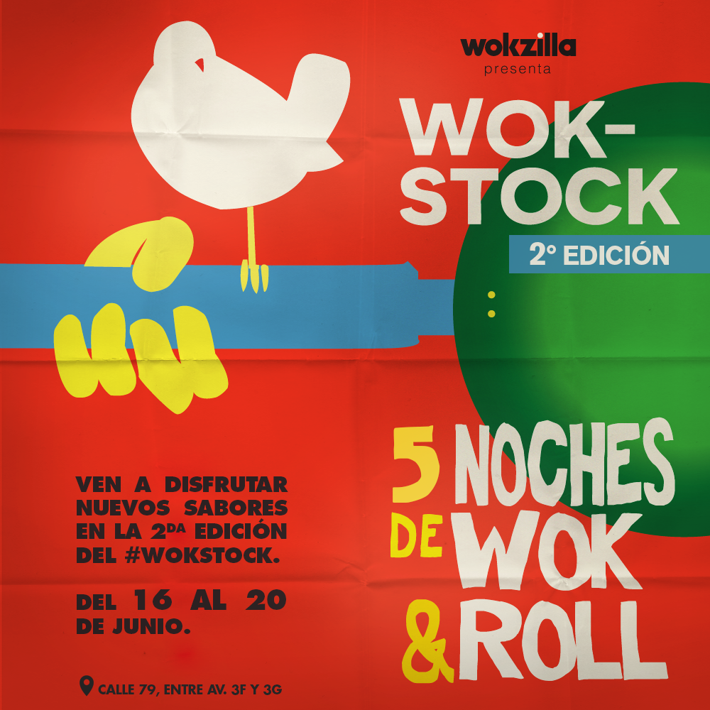 Wokzilla's tweet photo. ¡El #WOKSTOCK está de vuelta! Este mes regresa nuestro festival gastronómico con su segunda edición. ¿Preparados? http://t.co/SB6QJMq2D7
