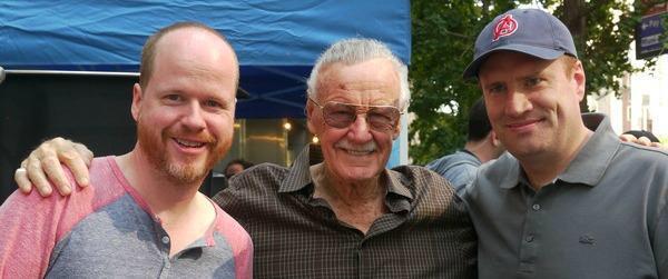 Happy birthday to Kevin Feige (right), the architect of the seen here with Joss Whedon and Stan Lee. 