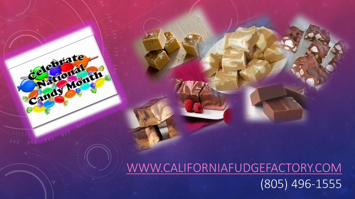 CaliforniaFudge's tweet image. June is National Candy Month!  You know you love fudge!!  Order some today at californiafudgefactory.com