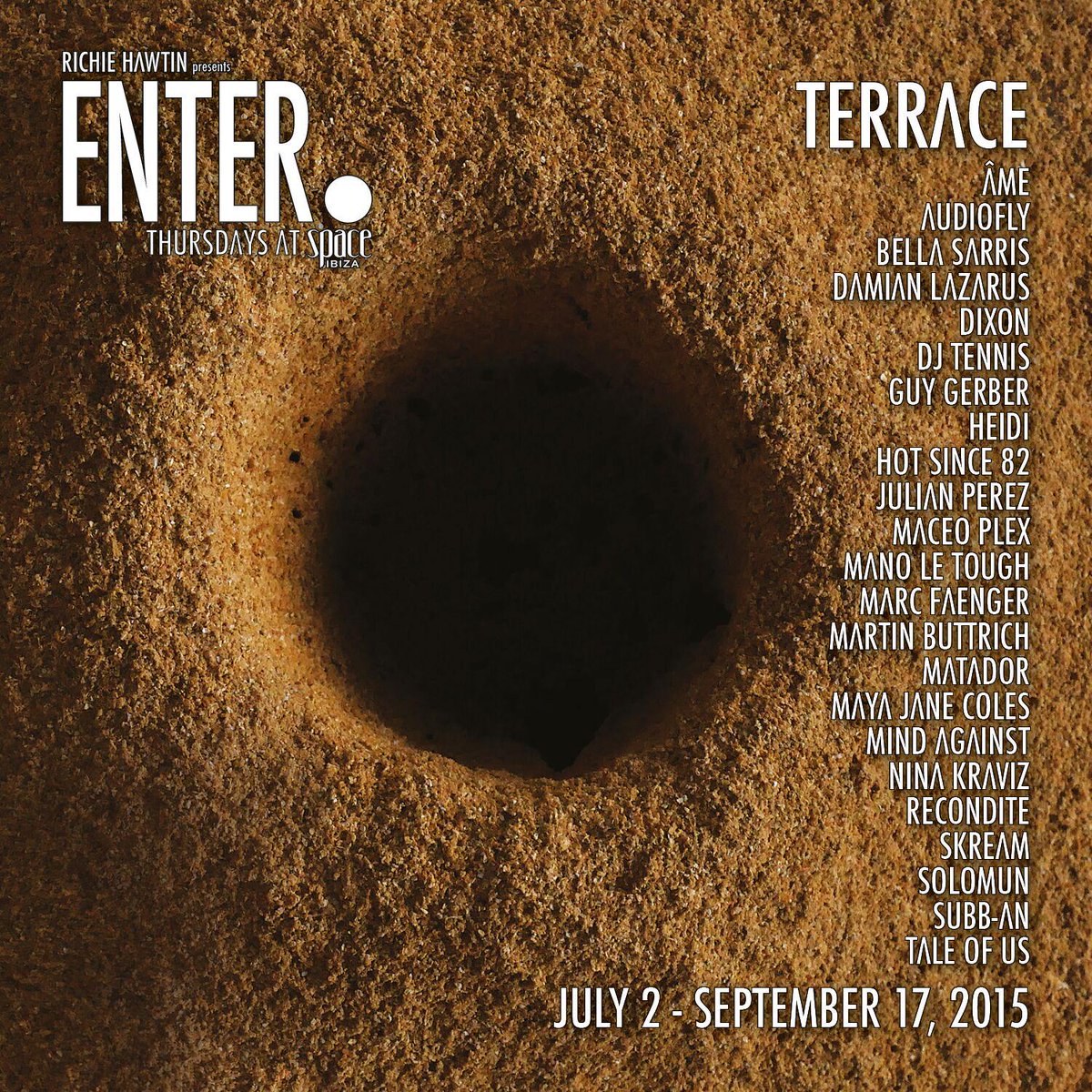 ENTERexperience's tweet photo. Here's the full season line-up for our Terrace 2015!
Further announcements coming this week... #ENTERexperience http://t.co/boSZAIMNRg