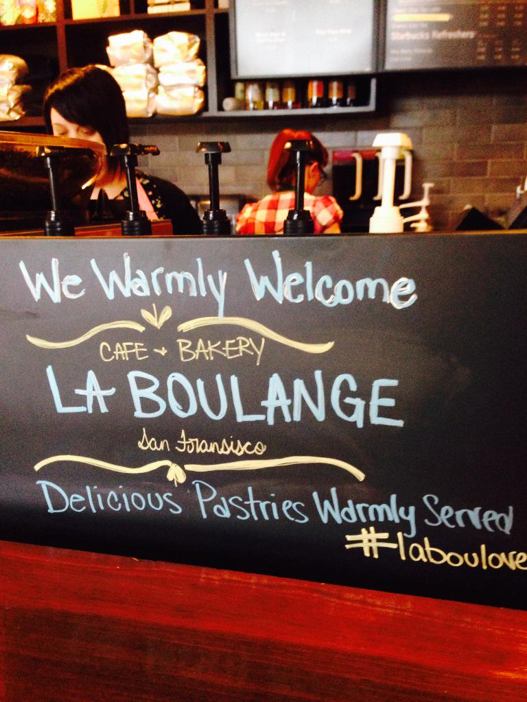 southgatecentre's tweet photo. Today's the launch of La Boulange @southgatesbux @StarbucksCanada! Hot, fresh pastries...need we say more? #laboulove http://t.co/KUgV4UcRgL