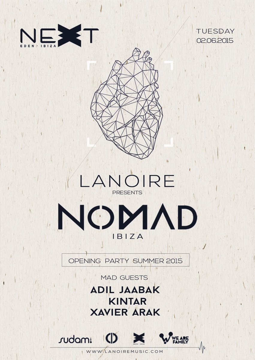 SudamMusic's tweet image. Join us tonite @ @eden_ibiza for Nomad opening by @LanoireMusic residents and special guest: @DJKINTAR #ibiza #techno