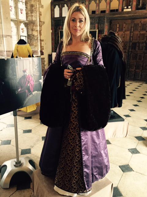 Why is our reporter <a href="/JuliaCauston/">Jules C</a> all dressed up? Find out tonight on the programme at 6.30pm. #WolfHall