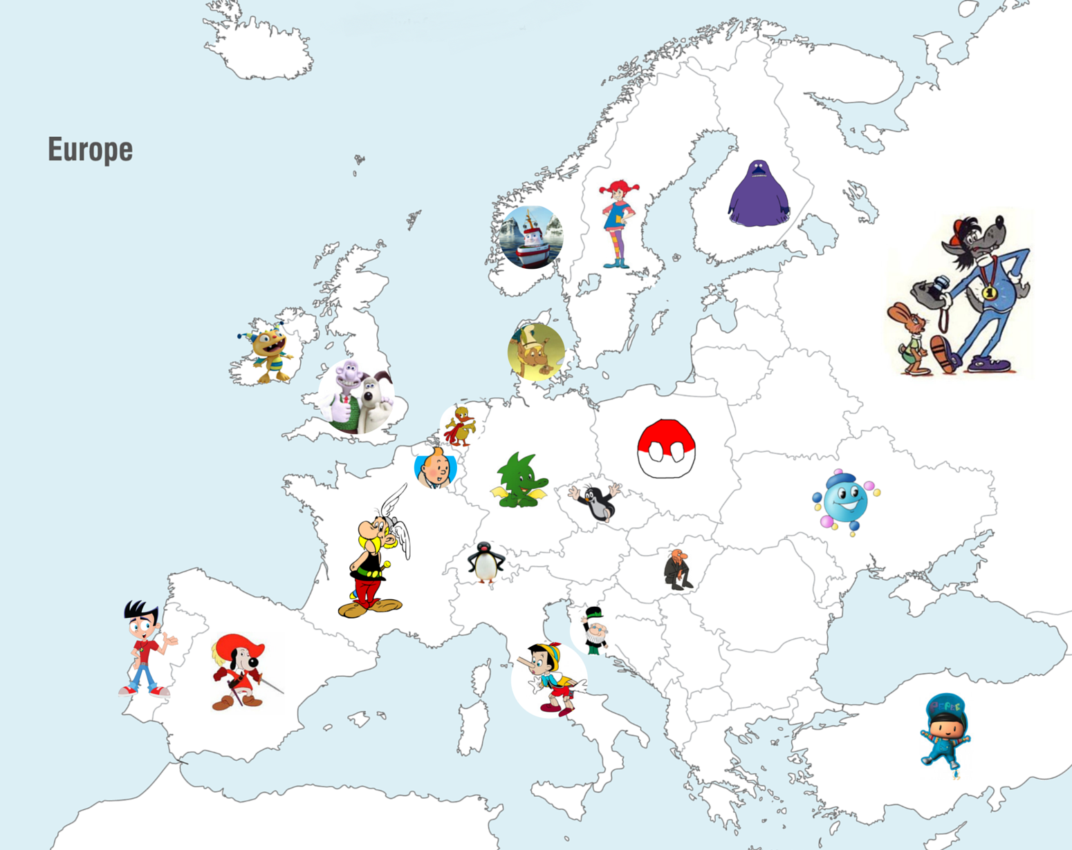 Spica 欧州各国を代表するカートゥーン キャラクター ベルギーのタンタン イタリアのピノッキオ Http T Co H4kc50dhnt Twitter