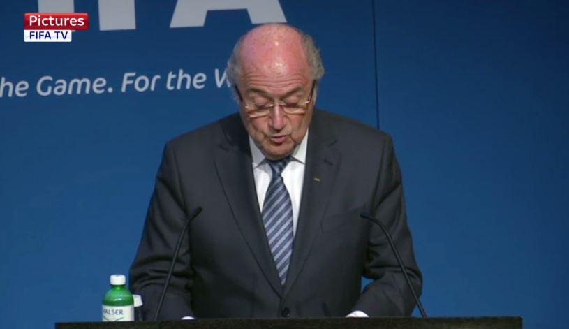 SkySportsNews's tweet photo. BREAKING: Sepp Blatter is to resign as FIFA President. More here: http://t.co/ZnKAm6x9e5 #SSNHQ http://t.co/apb7gwx4EC