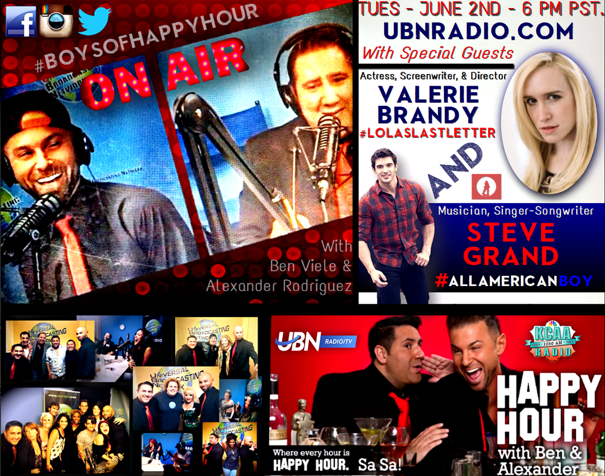 BoysofHappyHour's tweet image. 2nite 6pmPST  @UBNRadioTV @SteveGrandMusic #AllAmericanBoy &amp;amp; @ValerieBrandy frm @lolaslastletter at @danceswithfilms