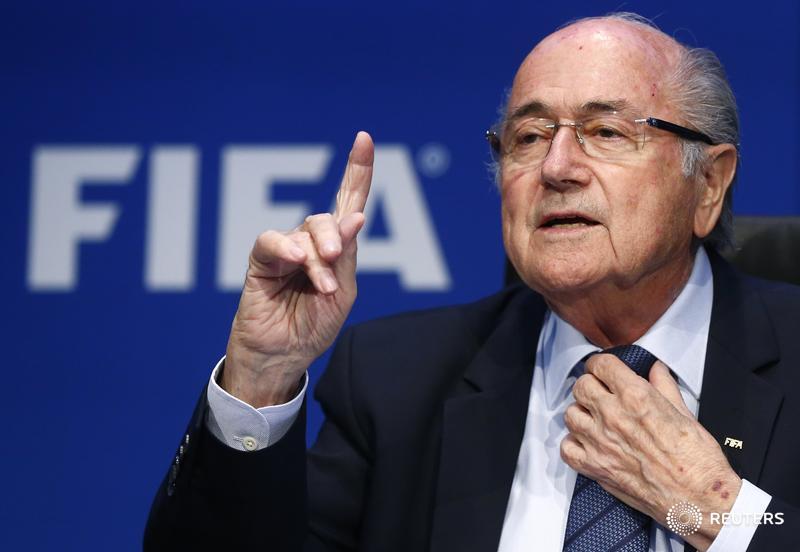 Reuters's tweet photo. BREAKING: Sepp Blatter stands down as #FIFA president. http://t.co/z8HtB2310Q http://t.co/2uRCmpOTln