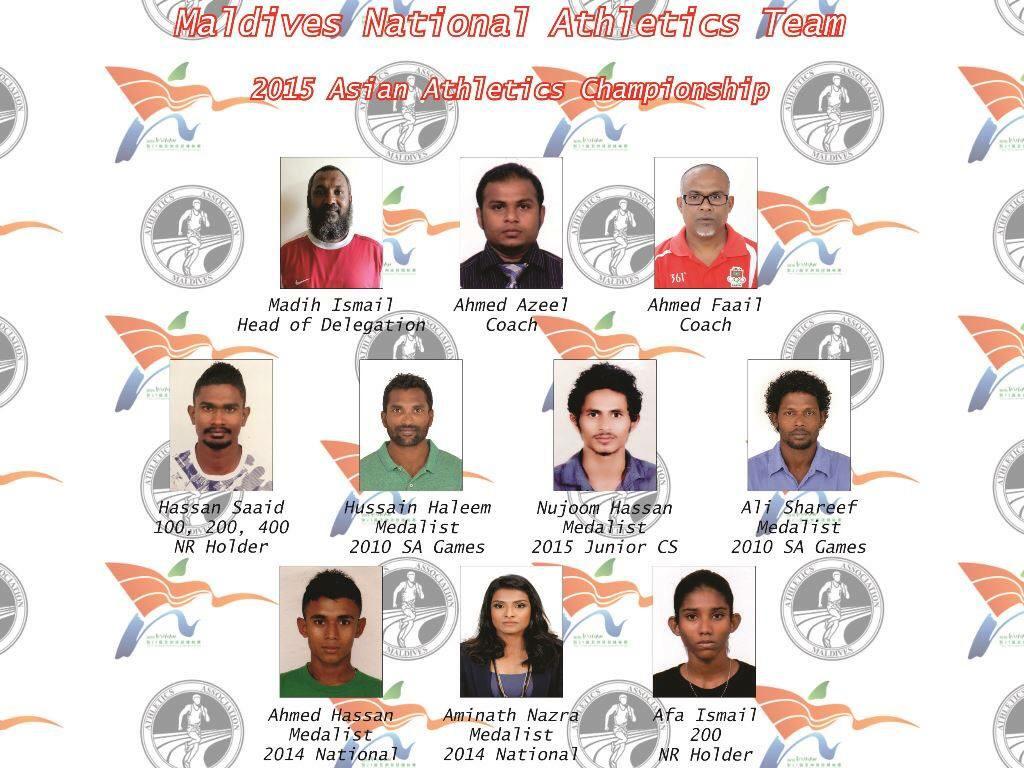 All the best &amp; good luck to #MaldivesAthletics Team participating in Asian Athletics Championship. Do your best guys