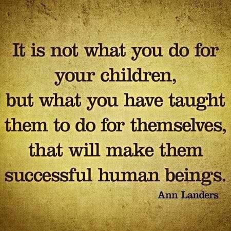 LindamLore's tweet image. #raiseindependentkids! #teachvalues