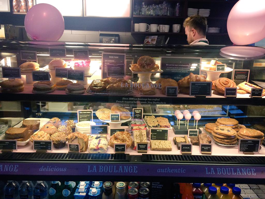 SconaStarbucks's tweet photo. Come and try our new pastries, I guarantee you'll love them! #pink #laboulove http://t.co/5jD5QcSjO3