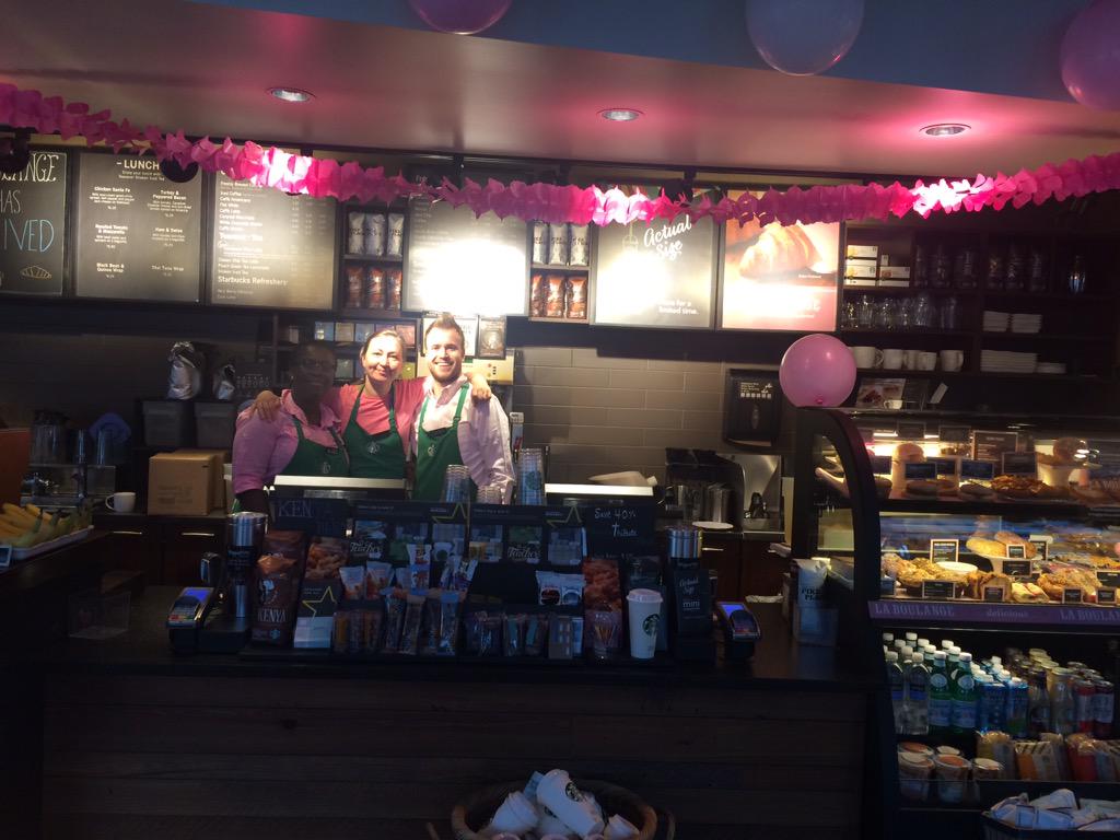 SconaStarbucks's tweet photo. Come and try our new pastries, I guarantee you'll love them! #pink #laboulove http://t.co/5jD5QcSjO3