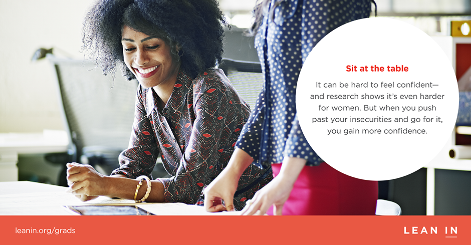 LeanInOrg's tweet photo. #Grad tip: When you walk into a meeting feeling insecure, remind yourself that you’ve earned your position. #LeanIn http://t.co/GUBo7XjLI3