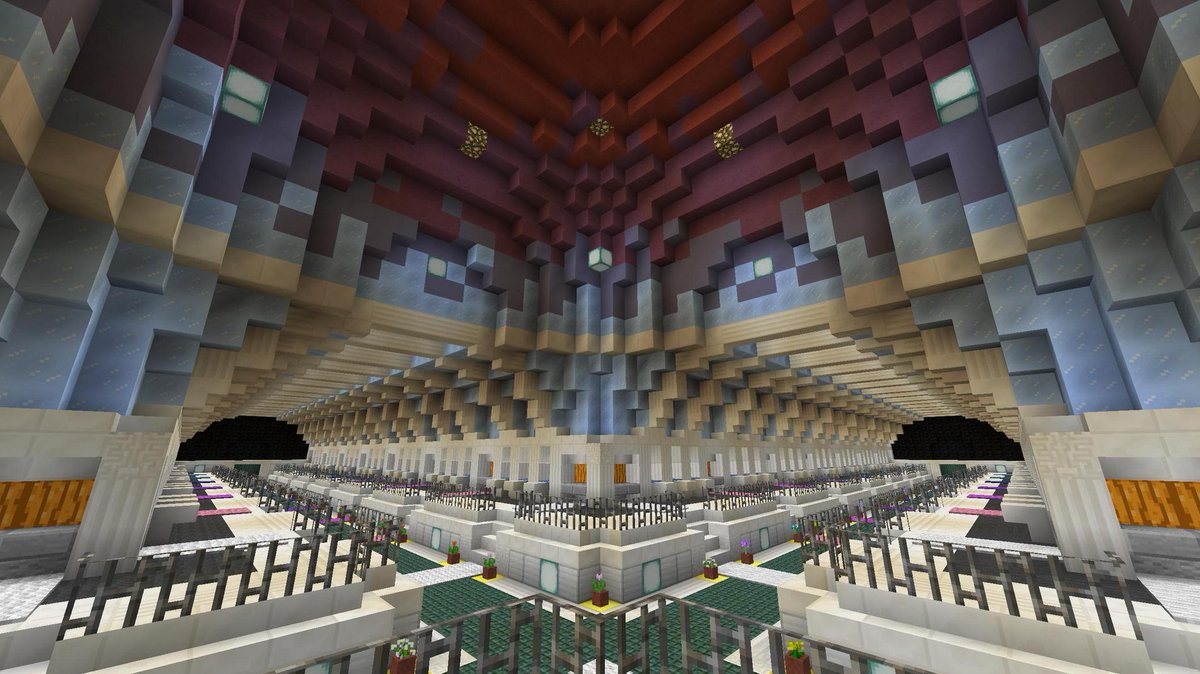 Really cool hall design in #Minecraft!, image size:1200x674